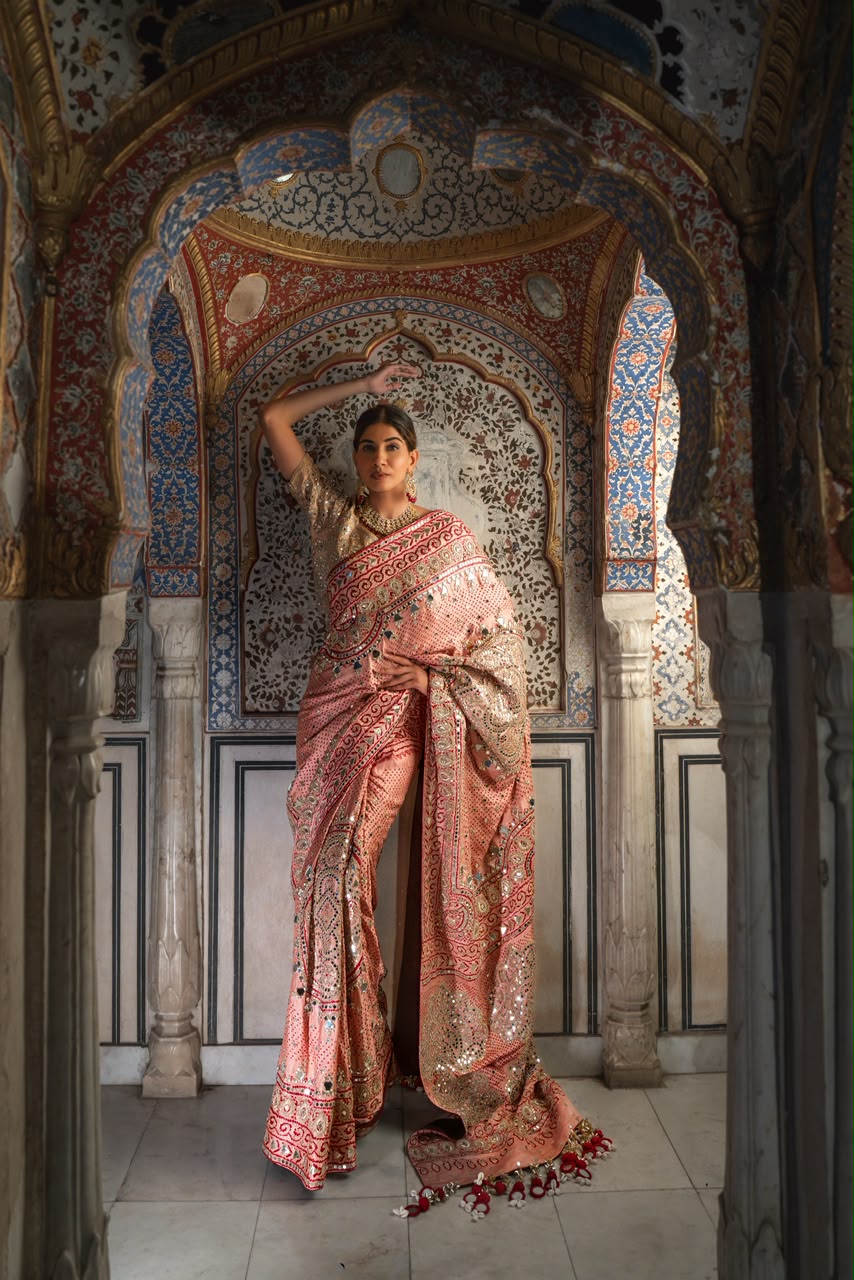 Blush Reverie Saree Couture Set